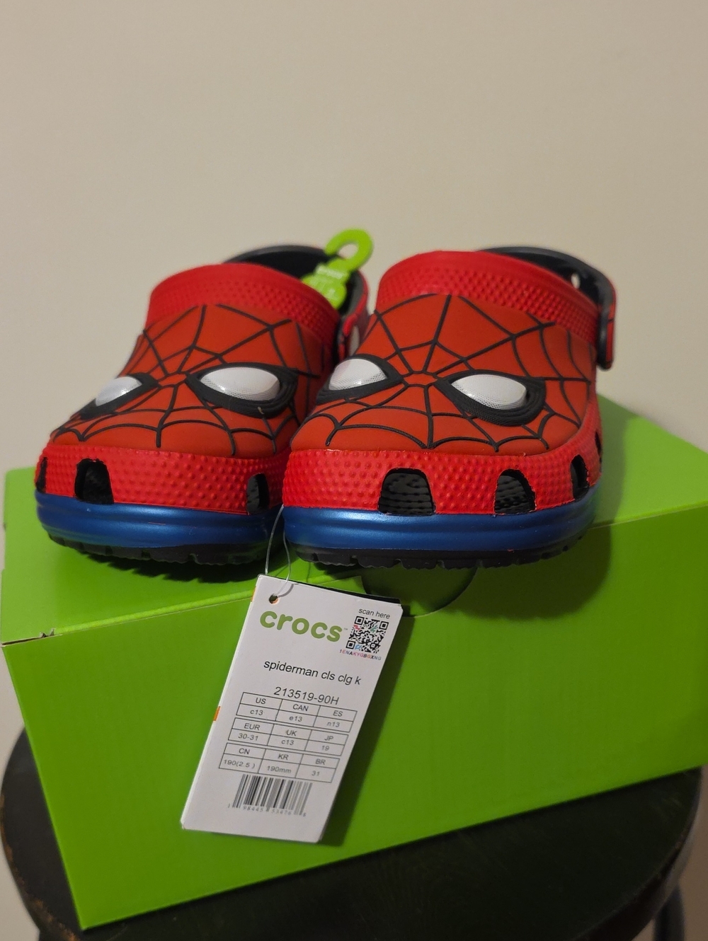 Crocs Kids Spider-Man Classic Clogs, Multi, C13 - Picture 8 of 8